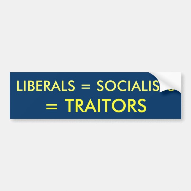 LIBERALE = SOZIALISTEN, = VERRÄTER AUTOAUFKLEBER (Vorne)