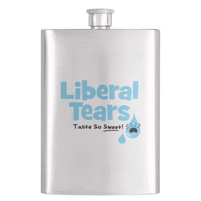Liberale Tränen schmecken so süß Flachmann (Vorderseite)