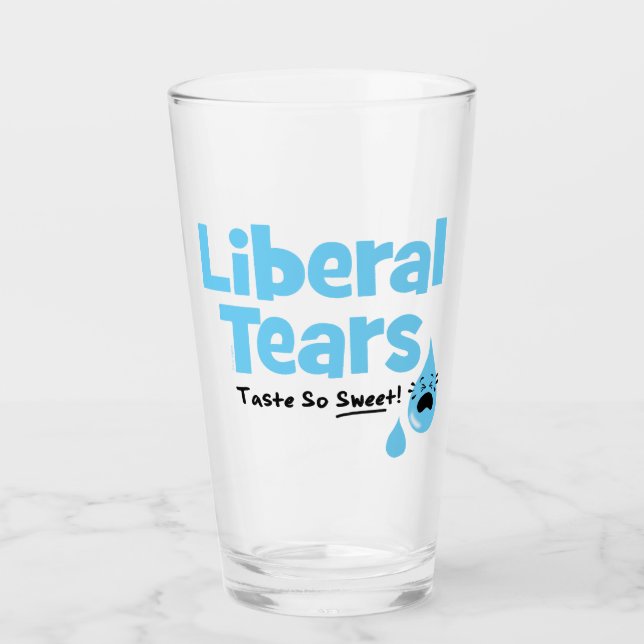 Liberale Tränen schmecken so süß Glas (Vorderseite)