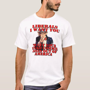 Liberale - verlassen Sie Amerika-T - Shirt