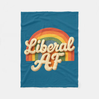 Liberaler AF-Demokrat-Regenbogen-Vintage Fleecedecke