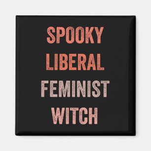 Liberaler Feminist Witch Funny Halloween Outfit Co Magnet