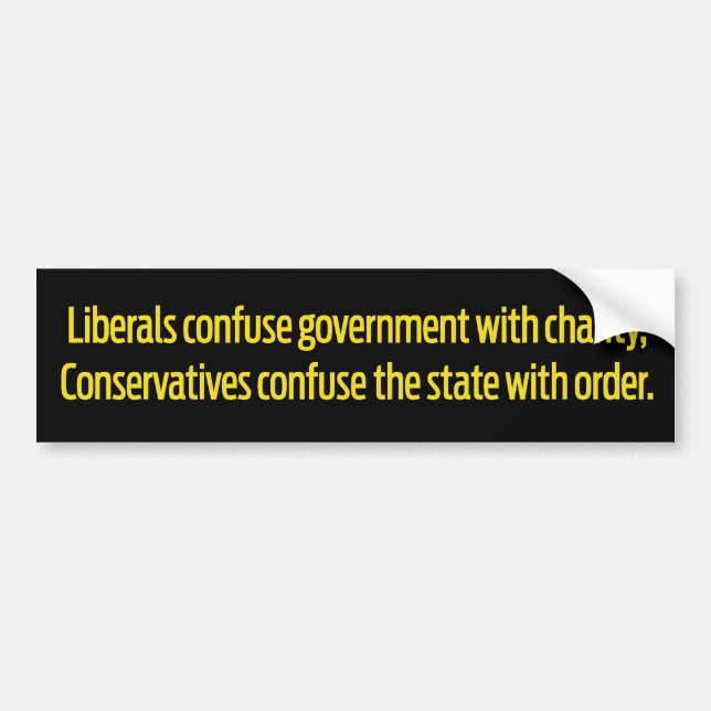 Liberaler und konservativer autoaufkleber (Vorne)