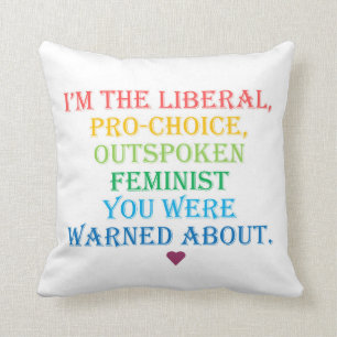 Liberales freimütiges feministisches Kissen
