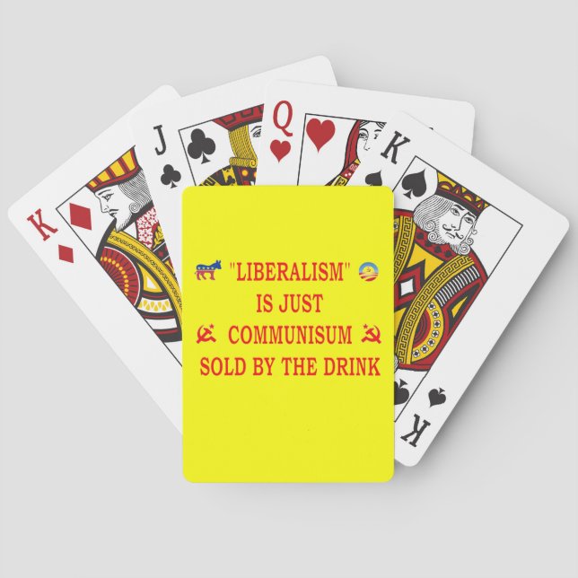 LIBERALISMUS IST NUR KOMMUNISMUS SPIELKARTEN (Rückseite)
