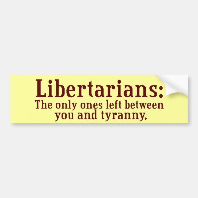 Liberalist-Autoaufkleber Autoaufkleber (Vorne)