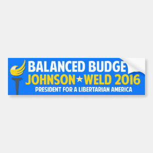 Liberalist-Bill-Schweißungs-Budgets Garys Johnson Autoaufkleber