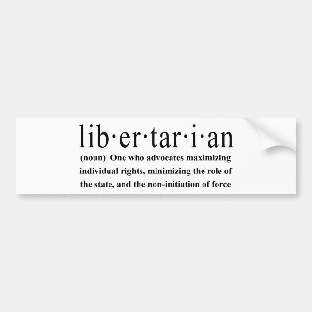 Liberalistische Definition Autoaufkleber (Vorne)