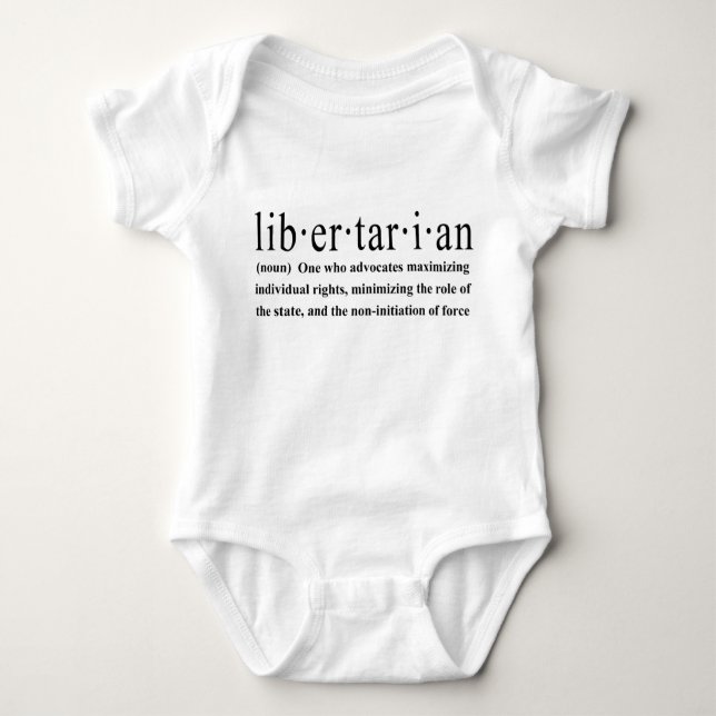 Liberalistische Definition Baby Strampler (Vorderseite)