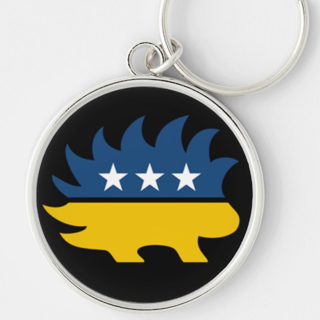 Liberalistisches Party-Stachelschwein-Logo-große Schlüsselanhänger (Vorne)