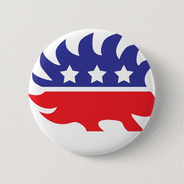 liberalistisches Stachelschwein Button (Vorderseite)