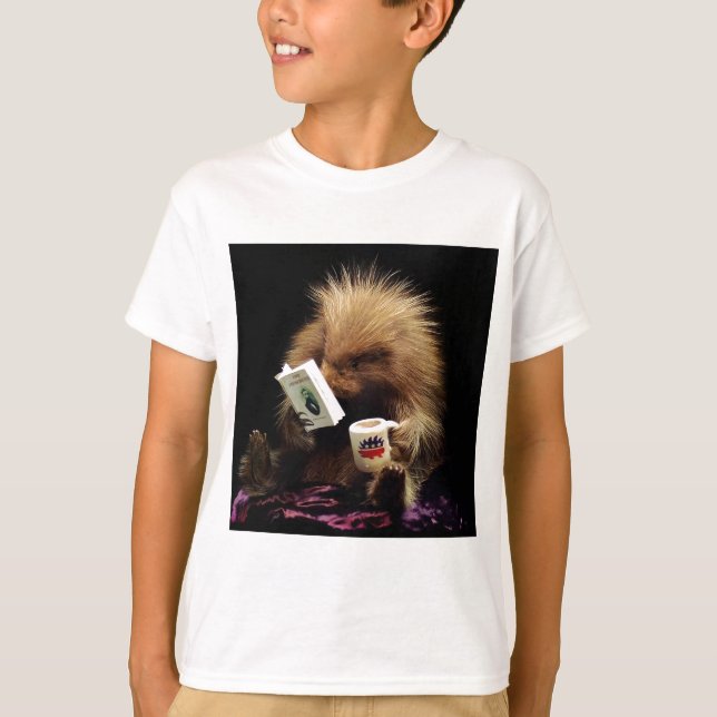 Liberalistisches Stachelschwein-Maskottchen-zivile T-Shirt (Vorderseite)