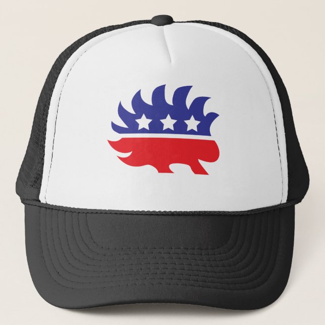 liberalistisches Stachelschwein Truckerkappe (Vorderseite)