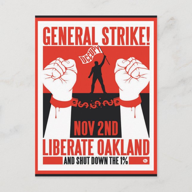 Liberate Oakland Occupy Protest Flyer Postkarte (Vorderseite)
