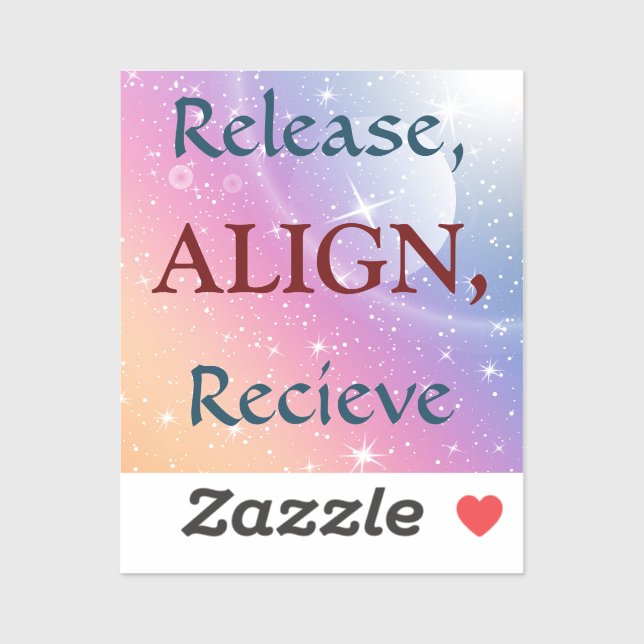 Libérer, Aligner, Envoyer Sticker (Feuille)