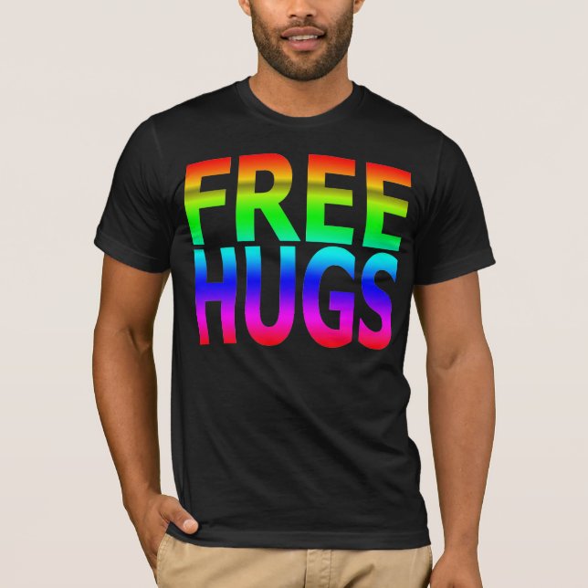 LIBÉREZ le T-shirt de l'arc-en-ciel des hommes (Devant)