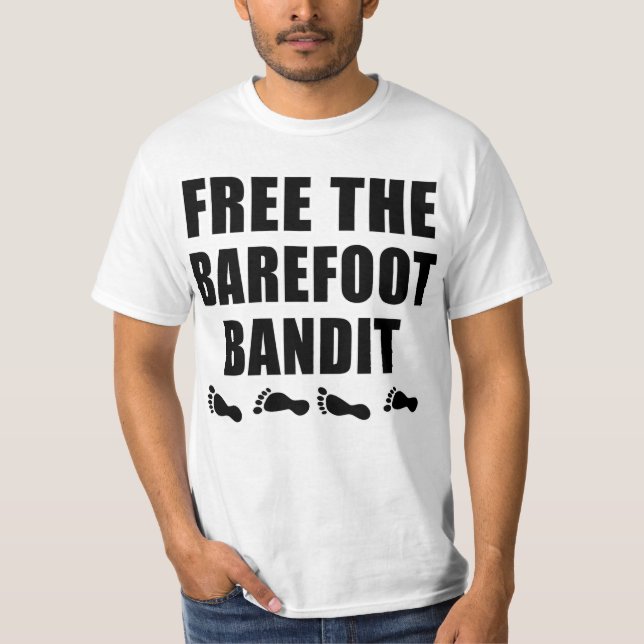 Libérez les T-shirts aux pieds nus de bandit (Devant)
