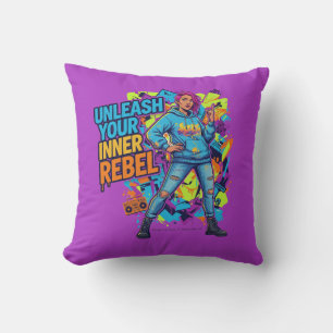 Libérez Votre Rebelle Intérieur - Coussin de Jet
