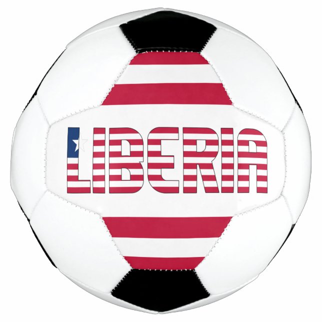 Liberia Flag Adortable Patriotic Fußball (Vorderseite)