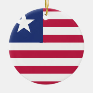 Liberia-Flag-Emblem Keramik Ornament