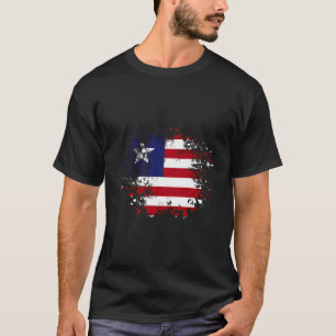 Liberia Flag Farbe Splash Liberia Liberia T-Shirt