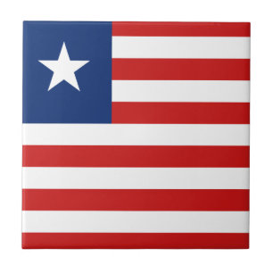 Liberia Flag Keramik Tile Fliese