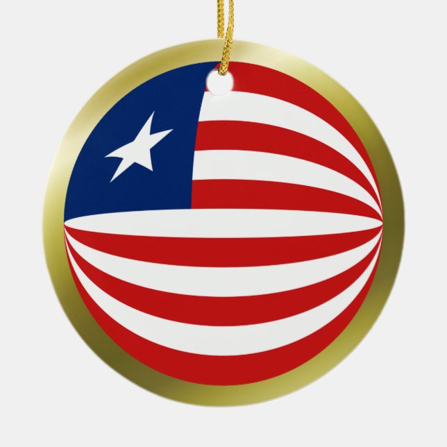 Liberia Flag Ornament (Vorne)