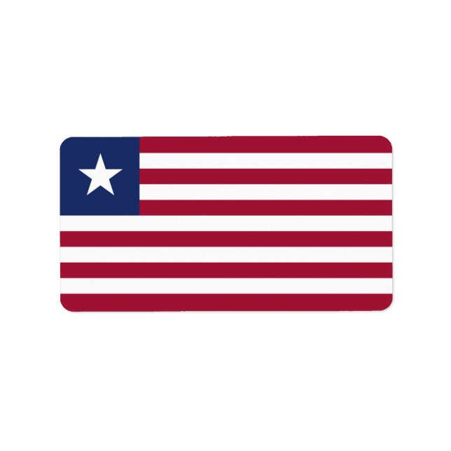 Liberia-Flagge Adressaufkleber (Vorne)