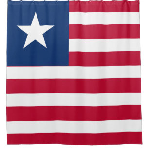 Liberia-Flagge Duschvorhang