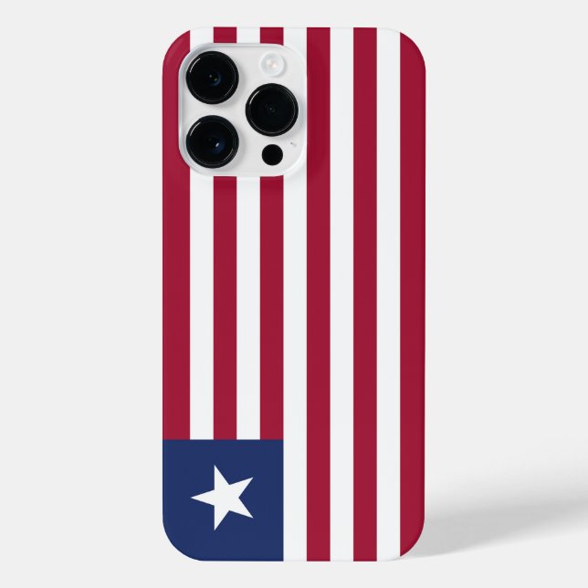 Liberia-Flagge iPhone 14 Pro Max Hülle (Rückseite)
