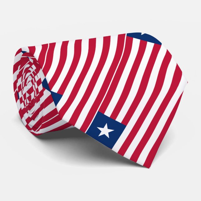 Liberia-Flagge Krawatte (Gerollt)