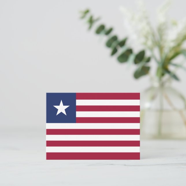 Liberia-Flagge Mitteilungskarte (Stehend Vorderseite)