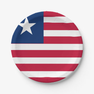 Liberia-Flagge Pappteller