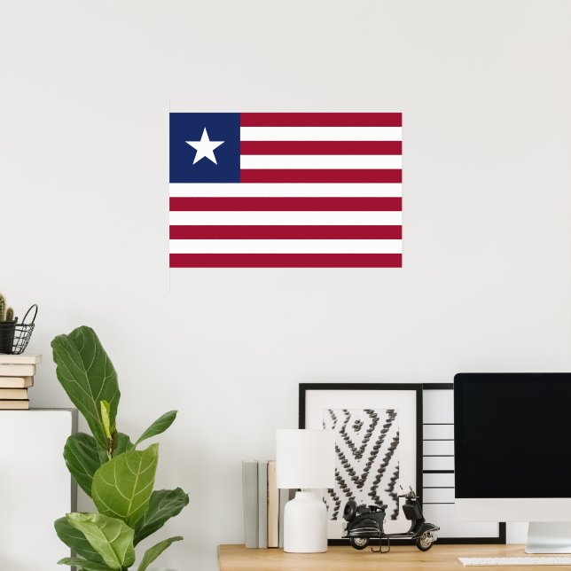Liberia-Flagge Poster (Heimbüro)