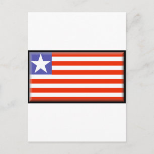 Liberia-Flagge Postkarte