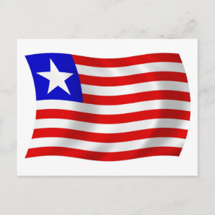 Liberia-Flagge Postkarte