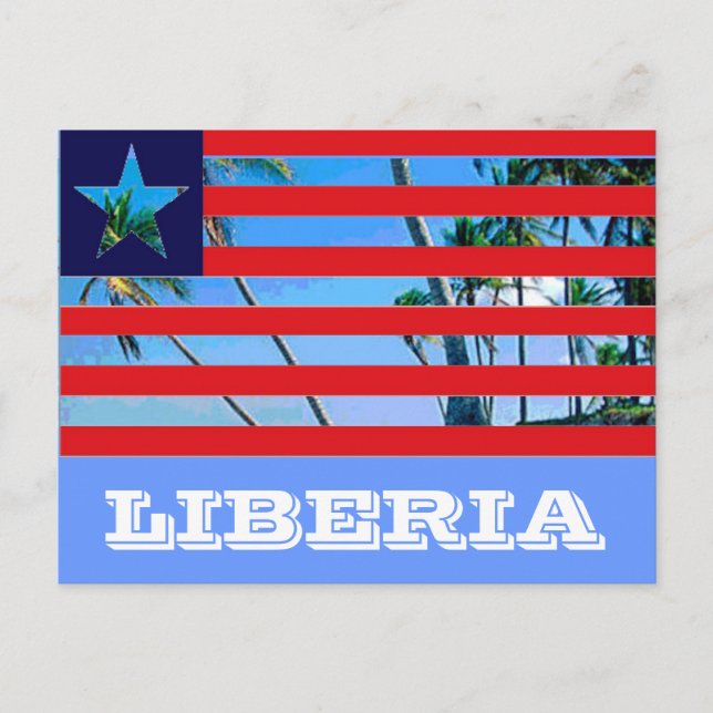 Liberia-Flagge Postkarte (Vorderseite)