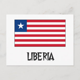 Liberia-Flagge Postkarte
