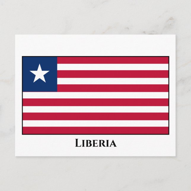Liberia-Flagge Postkarte (Vorderseite)