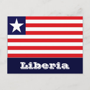 Liberia-Flagge Postkarte
