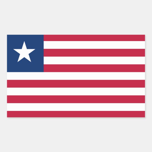 Liberia-Flagge Rechteckiger Aufkleber (Vorderseite)