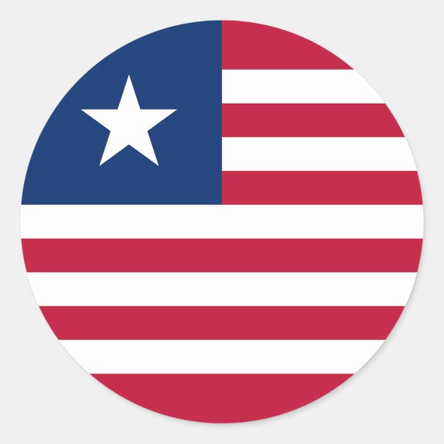 Liberia-Flagge Runder Aufkleber (Vorderseite)