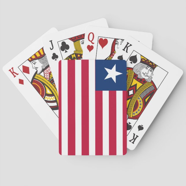 Liberia-Flagge Spielkarten (Rückseite)