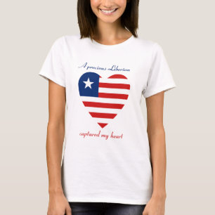 Liberia-Flagge T-Shirt für Verliebte