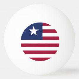 Liberia-Flagge Tischtennisball