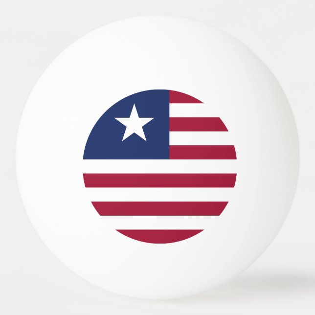 Liberia-Flagge Tischtennisball (Vorderseite)