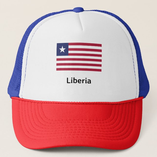 Liberia-Flagge Truckerkappe (Vorderseite)