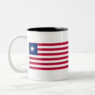 Liberia-Flagge Zweifarbige Tasse