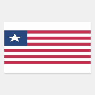 Liberia-Flaggen-Aufkleber Rechteckiger Aufkleber