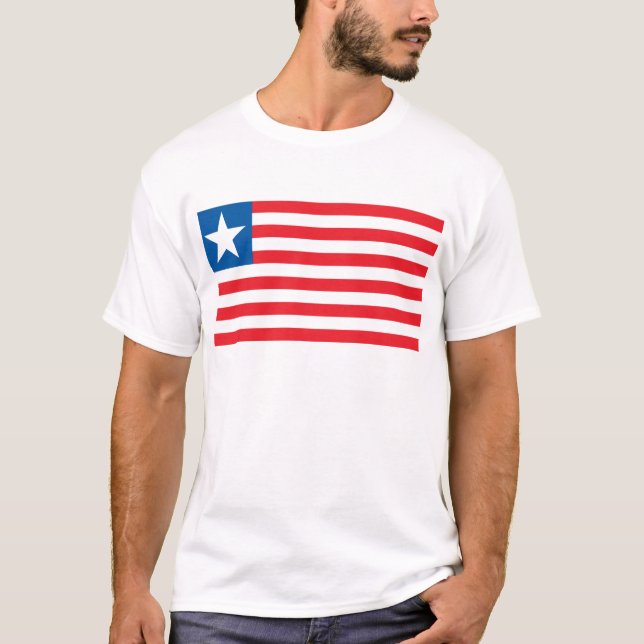 Liberia-Flaggen-T - Shirt (Vorderseite)